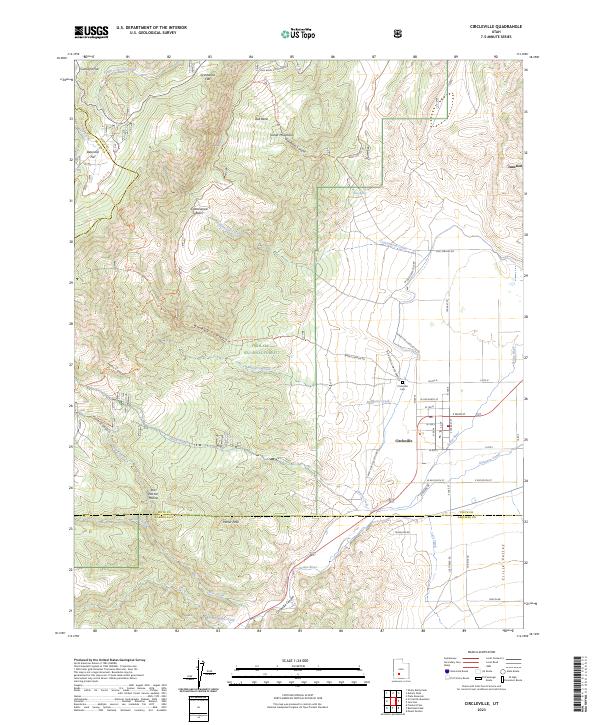 US Topo 7.5-minute map for Circleville UT