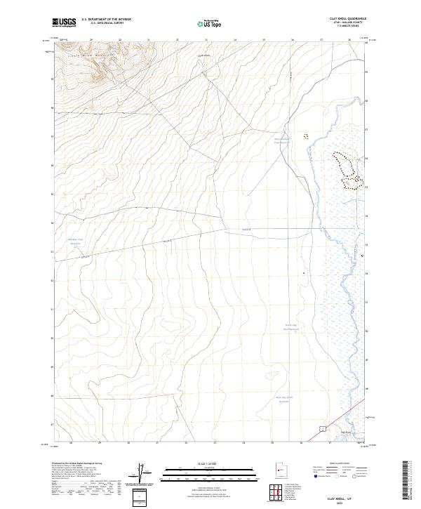 US Topo 7.5-minute map for Clay Knoll UT