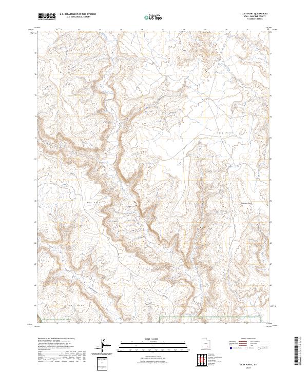 US Topo 7.5-minute map for Clay Point UT