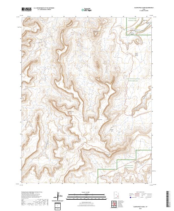 US Topo 7.5-minute map for Cleopatras Chair UT