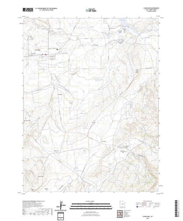 US Topo 7.5-minute map for Cleveland UT