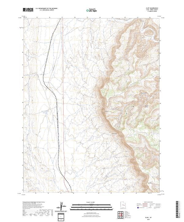 US Topo 7.5-minute map for Cliff UT