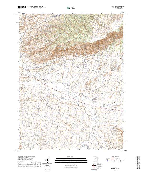 US Topo 7.5-minute map for Cliff Ridge UT