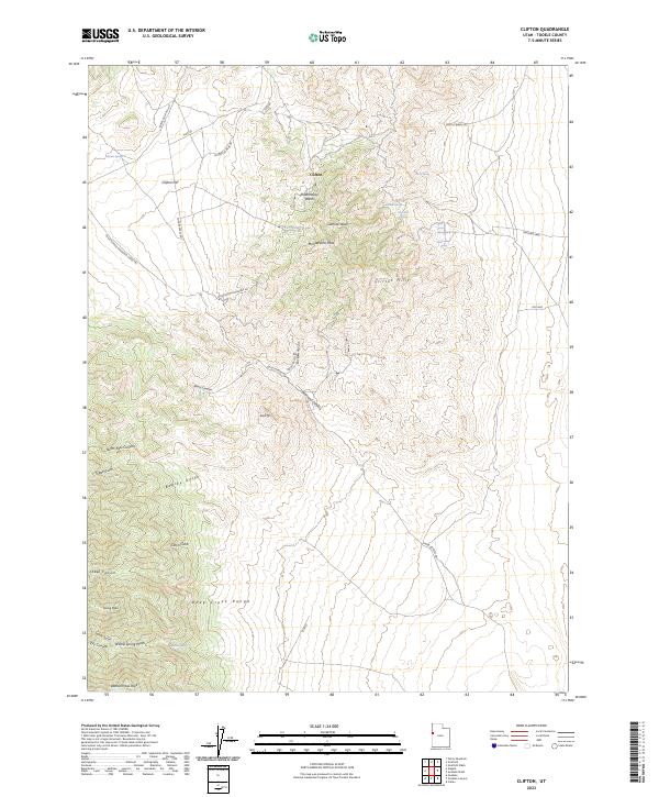 US Topo 7.5-minute map for Clifton UT