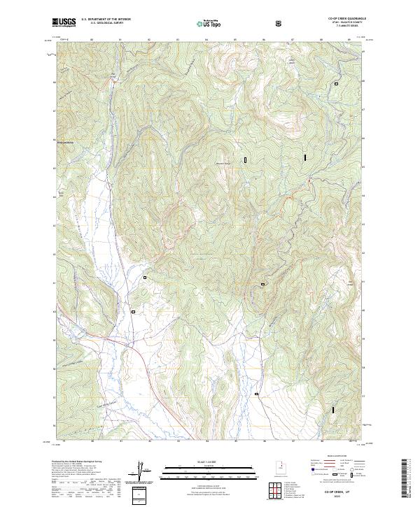 US Topo 7.5-minute map for Co-op Creek UT