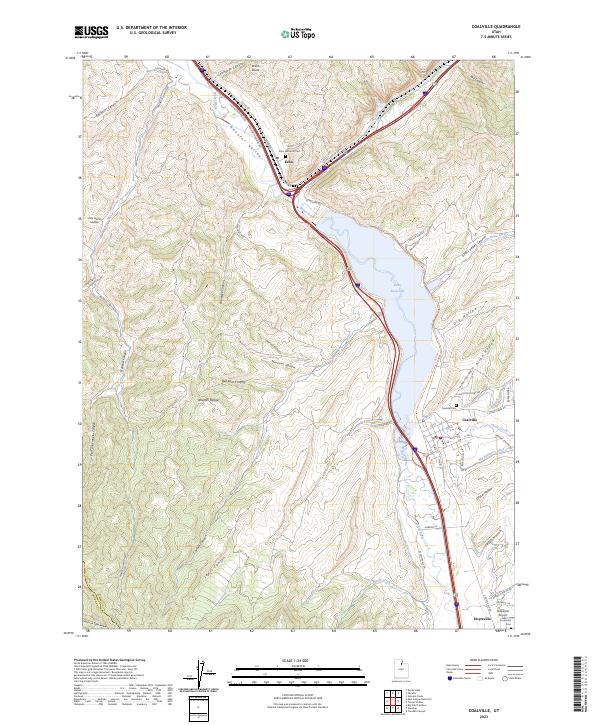 US Topo 7.5-minute map for Coalville UT