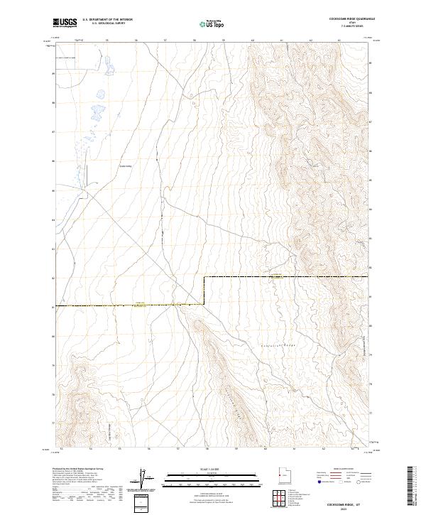 US Topo 7.5-minute map for Cockscomb Ridge UT