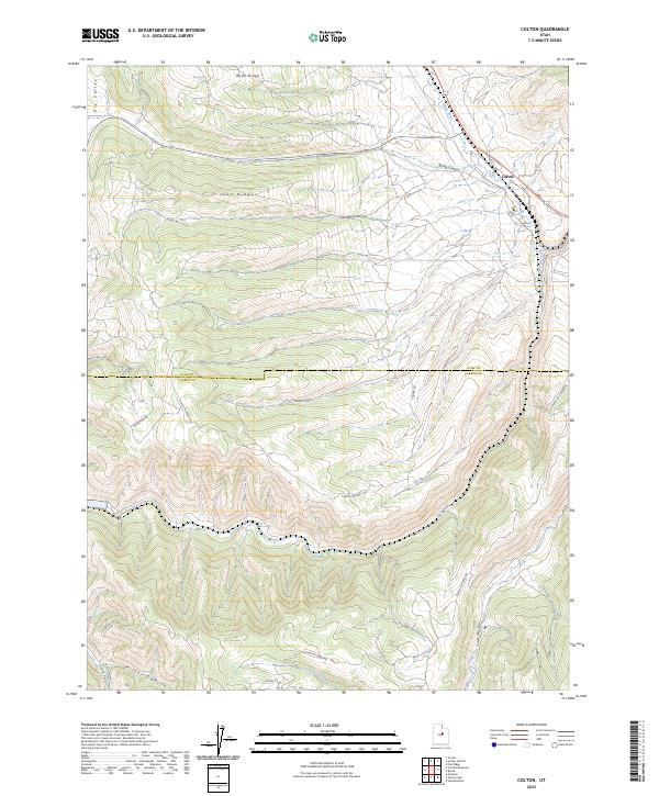 US Topo 7.5-minute map for Colton UT