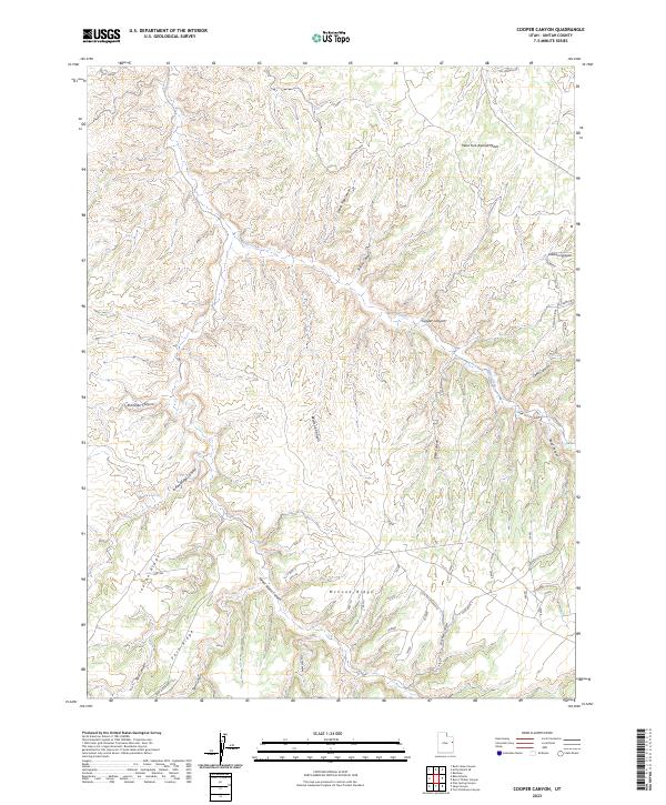 US Topo 7.5-minute map for Cooper Canyon UT