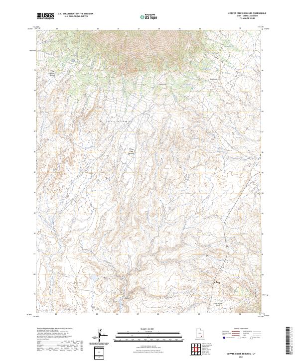 US Topo 7.5-minute map for Copper Creek Benches UT