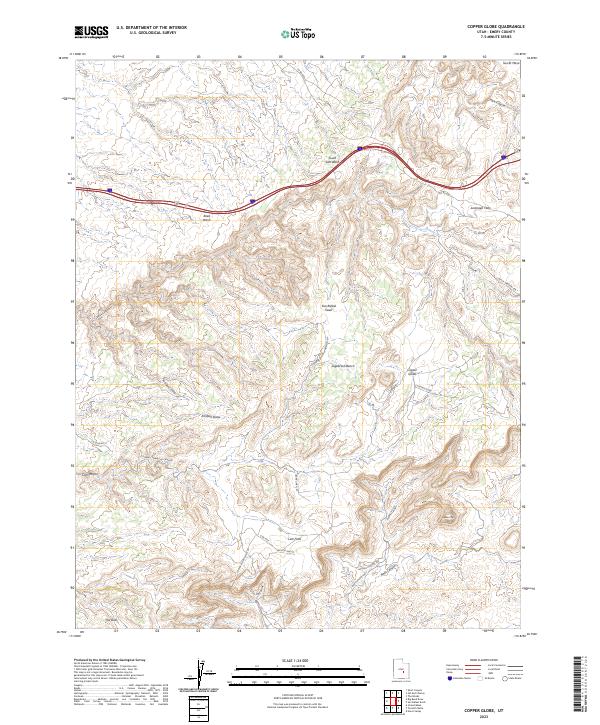 US Topo 7.5-minute map for Copper Globe UT