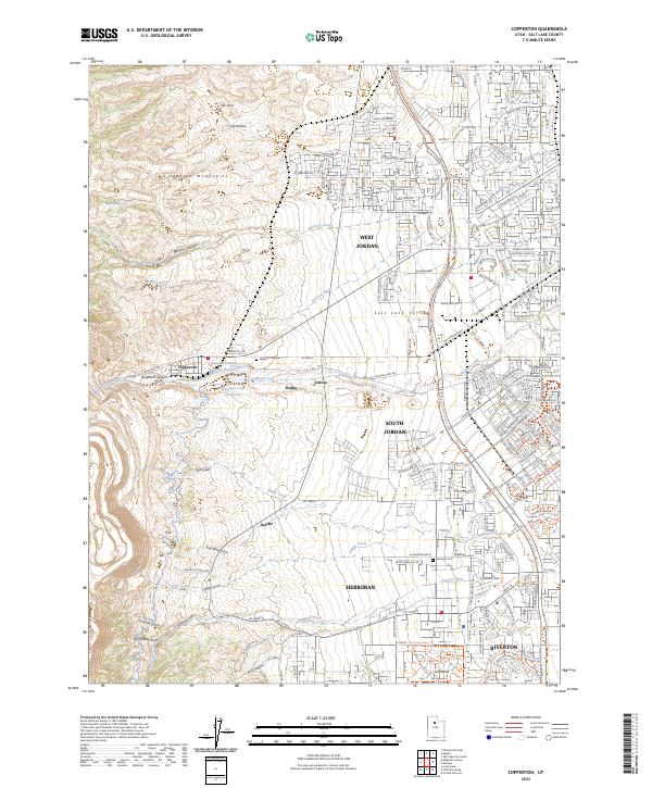 US Topo 7.5-minute map for Copperton UT