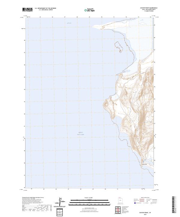 US Topo 7.5-minute map for Coyote Point UT