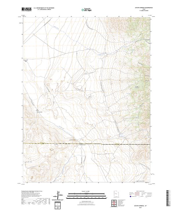 US Topo 7.5-minute map for Coyote Springs UT