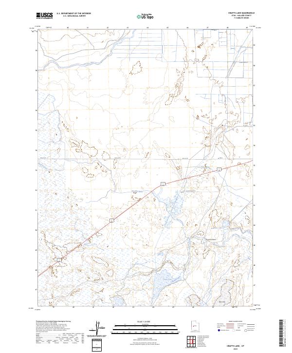 US Topo 7.5-minute map for Crafts Lake UT