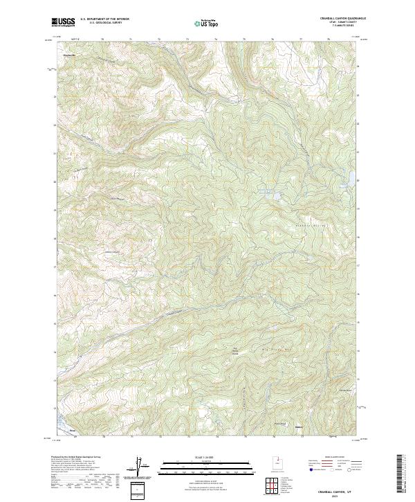 US Topo 7.5-minute map for Crandall Canyon UT