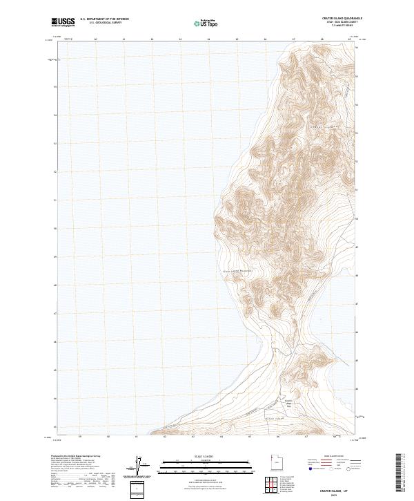 US Topo 7.5-minute map for Crater Island UT