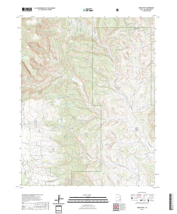 US Topo 7.5-minute map for Cream Pots UT