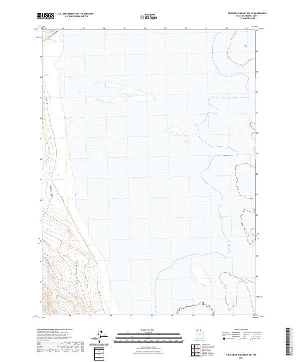 US Topo 7.5-minute map for Crocodile Mountain SE UT