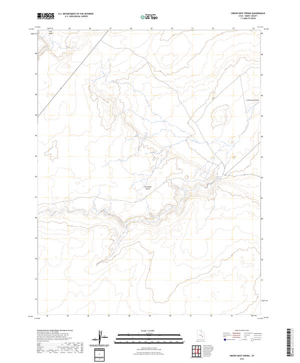 US Topo 7.5-minute map for Crows Nest Spring UT