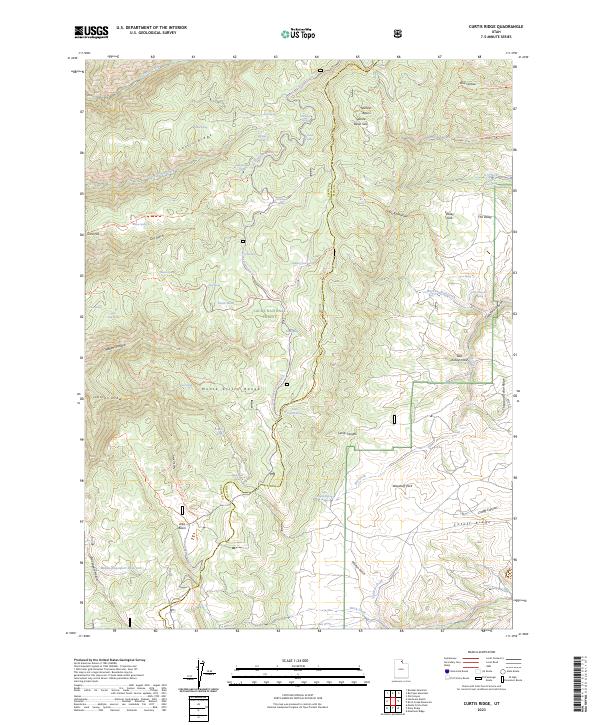 US Topo 7.5-minute map for Curtis Ridge UT