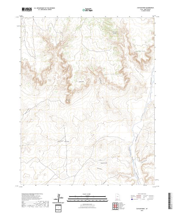 US Topo 7.5-minute map for Cutler Point UT