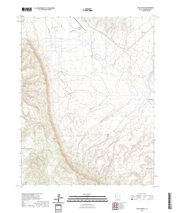 US Topo 7.5-minute map for Dave Canyon UT