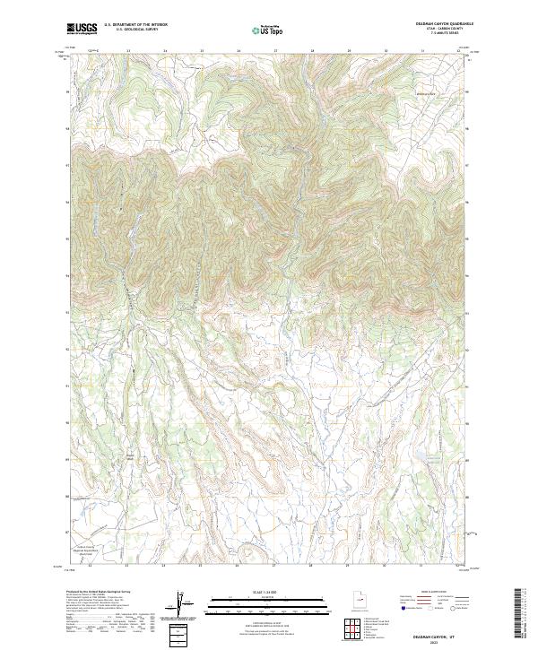 US Topo 7.5-minute map for Deadman Canyon UT