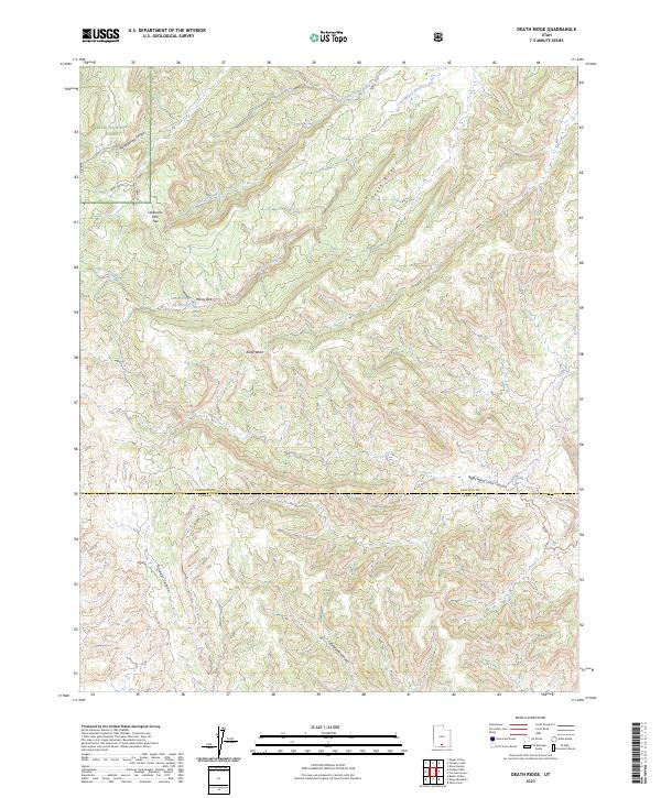 US Topo 7.5-minute map for Death Ridge UT