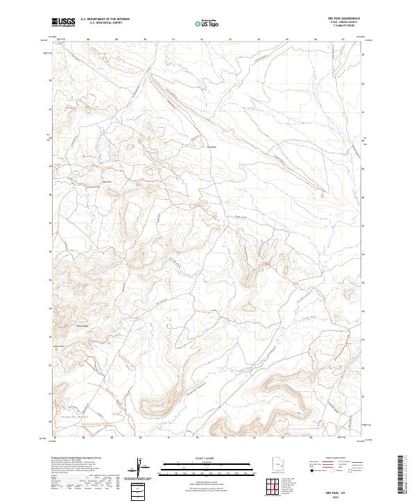 US Topo 7.5-minute map for Dee Pass UT