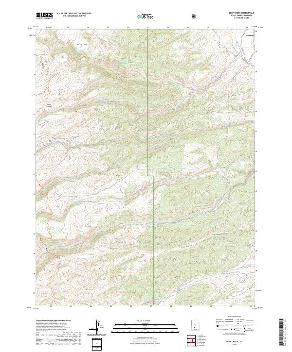 US Topo 7.5-minute map for Deep Creek UT