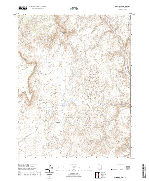 US Topo 7.5-minute map for Deer Range Point UT