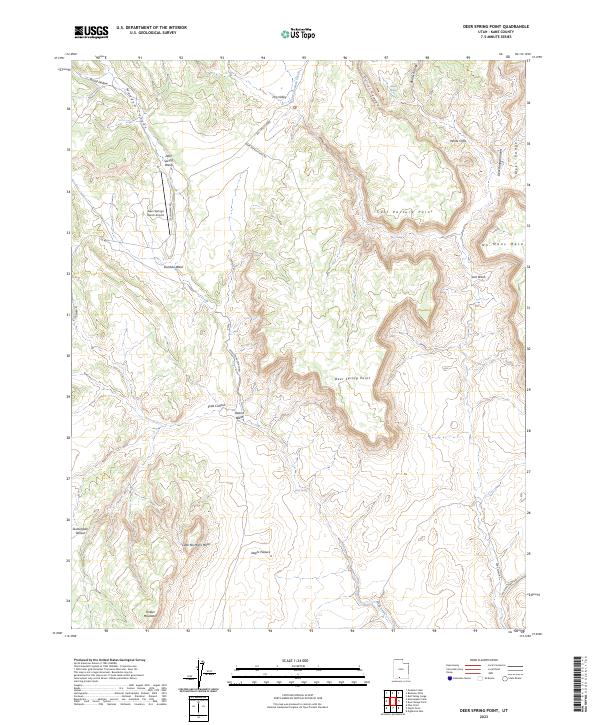 US Topo 7.5-minute map for Deer Spring Point UT