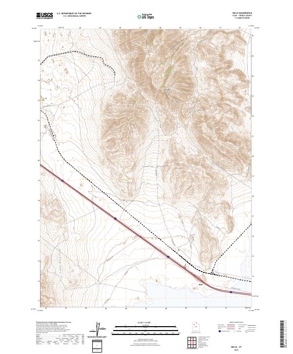 US Topo 7.5-minute map for Delle UT