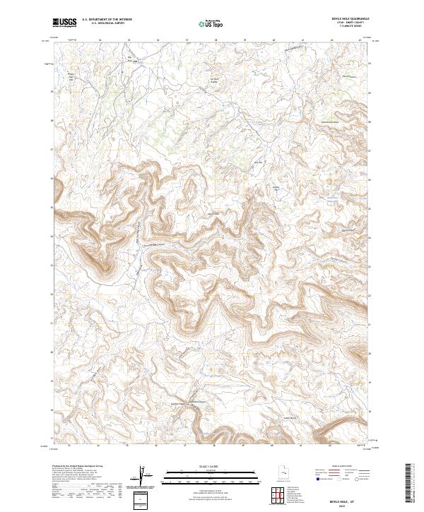 US Topo 7.5-minute map for Devils Hole UT