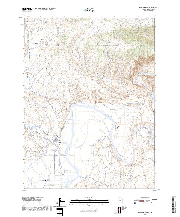 US Topo 7.5-minute map for Dinosaur Quarry UT