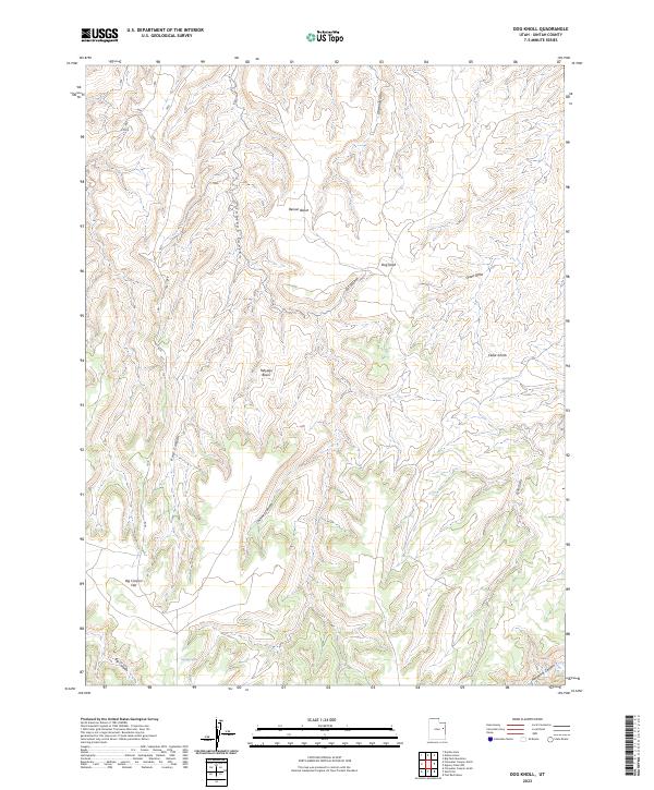 US Topo 7.5-minute map for Dog Knoll UT