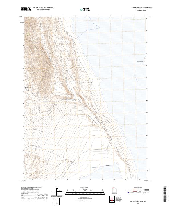 US Topo 7.5-minute map for Dolphin Island West UT