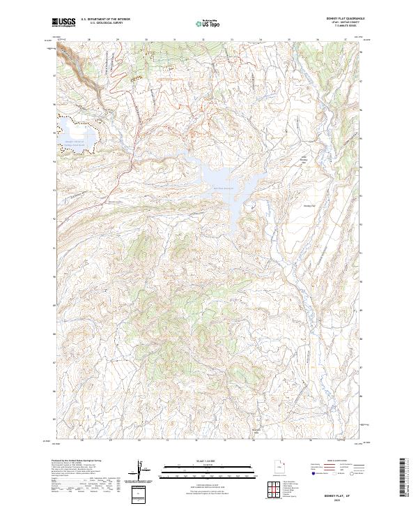 US Topo 7.5-minute map for Donkey Flat UT