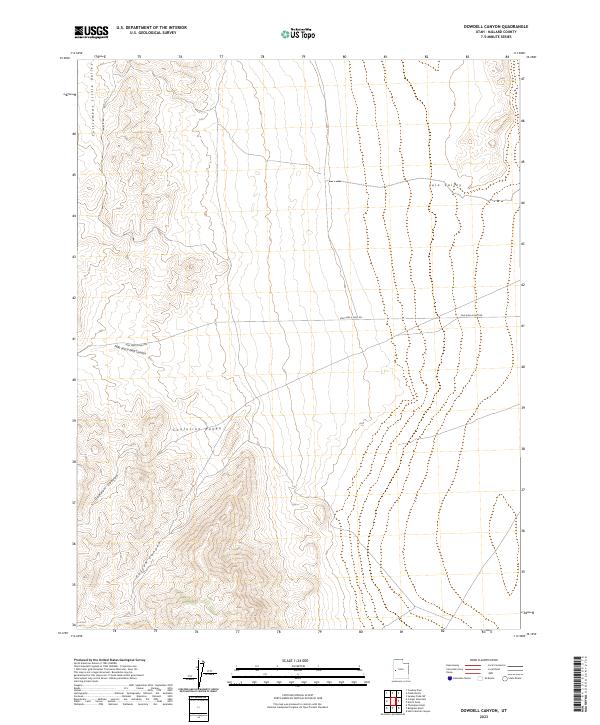 US Topo 7.5-minute map for Dowdell Canyon UT