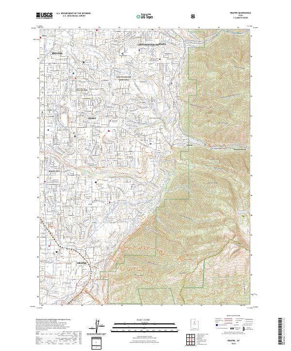 US Topo 7.5-minute map for Draper UT