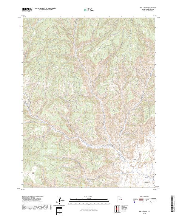 US Topo 7.5-minute map for Dry Canyon UT