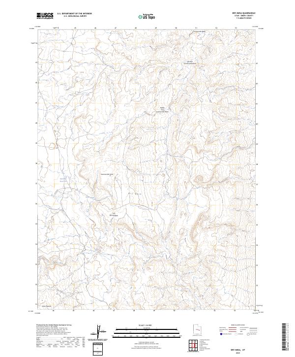 US Topo 7.5-minute map for Dry Mesa UT