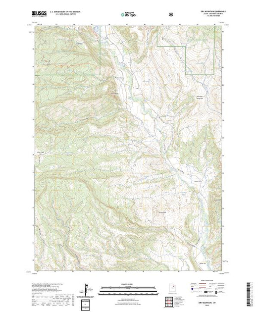 US Topo 7.5-minute map for Dry Mountain UT – American Map Store