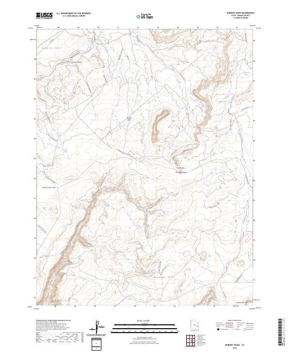 US Topo 7.5-minute map for Dubinky Wash UT