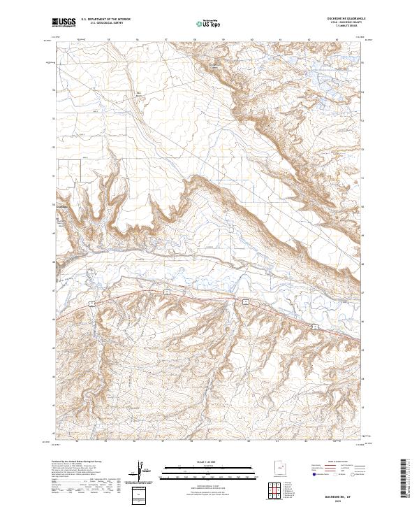 US Topo 7.5-minute map for Duchesne NE UT