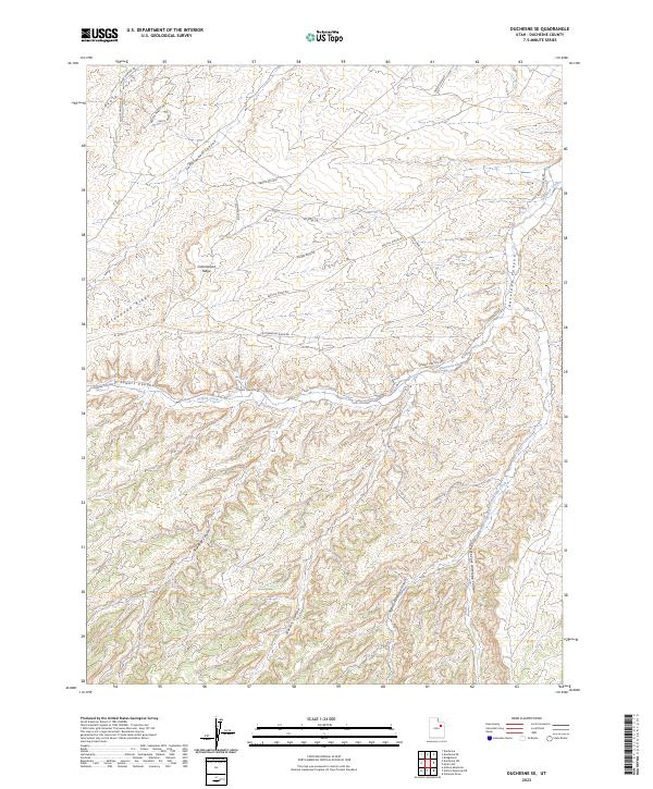 US Topo 7.5-minute map for Duchesne SE UT