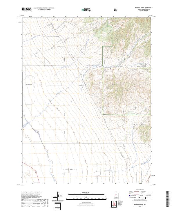 US Topo 7.5-minute map for Duggins Creek UT