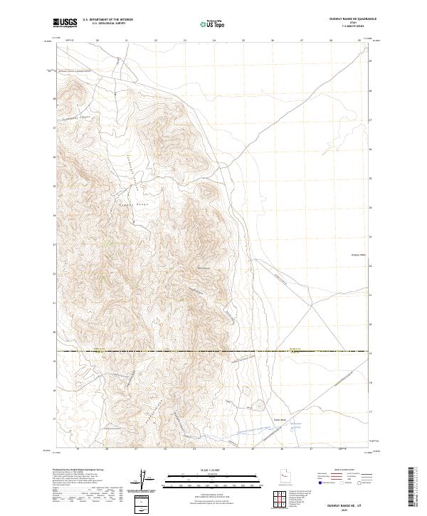 US Topo 7.5-minute map for Dugway Range NE UT