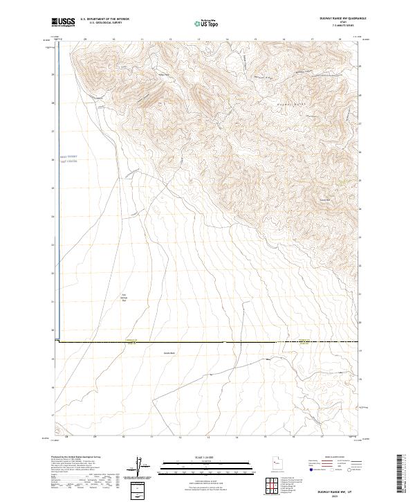 US Topo 7.5-minute map for Dugway Range NW UT